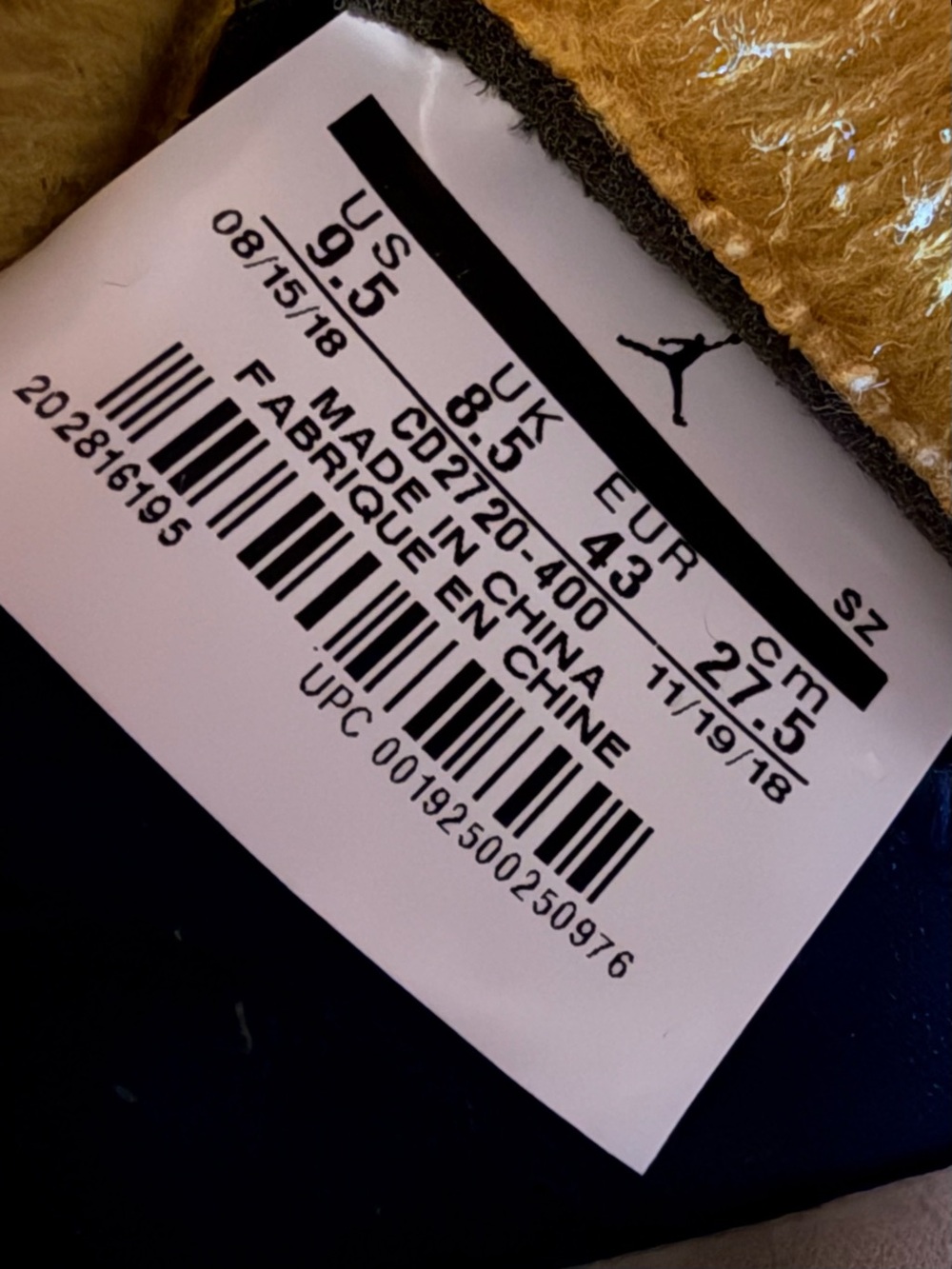 Men’s Air Jordan 5 Retro JSP Laney Varsity Royal - Size 9.5 - CD2720-400 - Picture 10 of 10